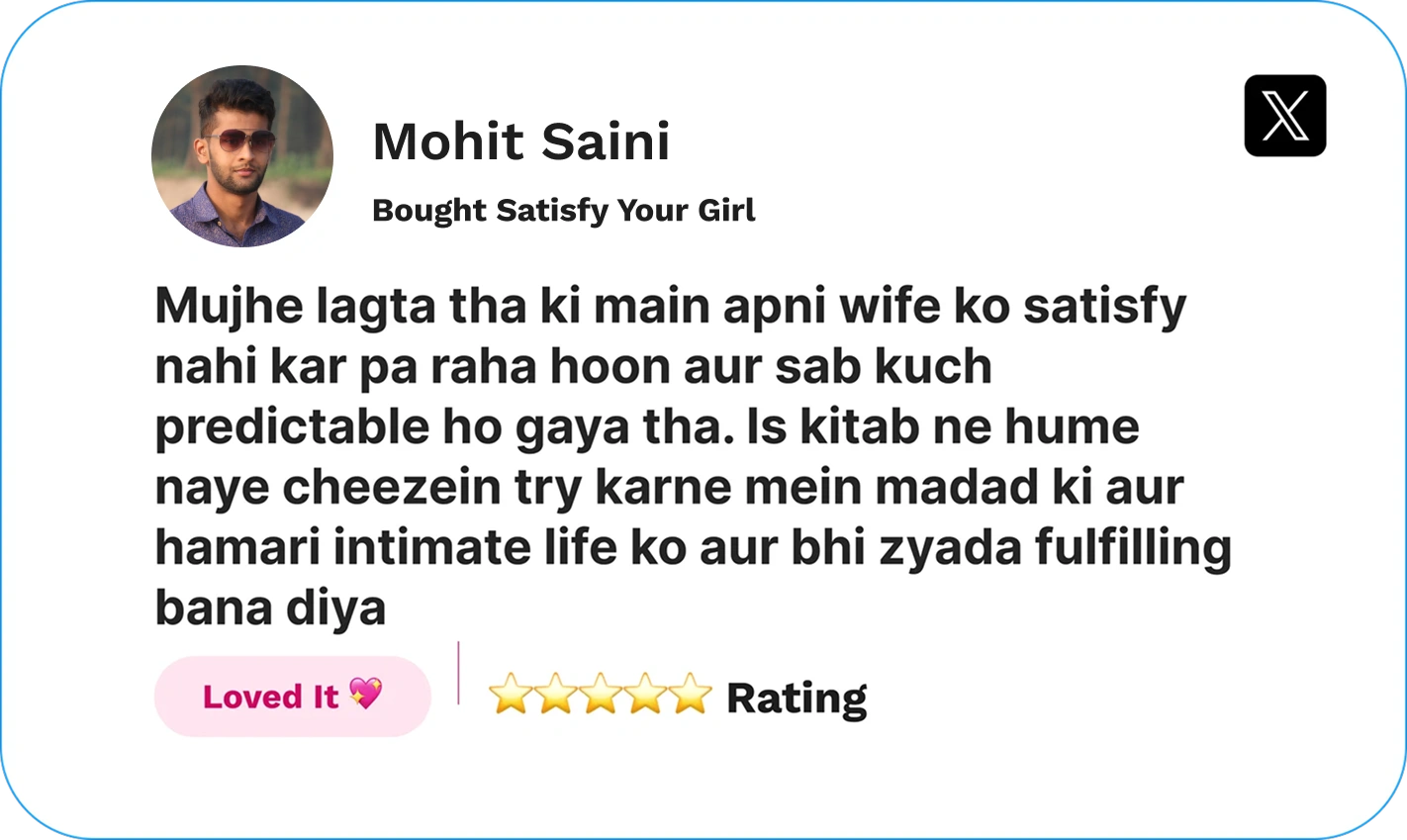 Satisfy Your Girl review by Mohit Saini